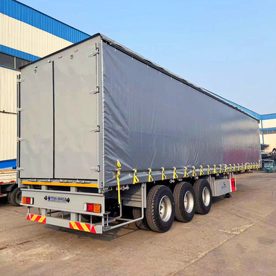 Curtain Side Trailer Curtainsider Dry Van Box Trailer Sliding Curtain Tarpaulin Semi Trailer fo Sale supplier