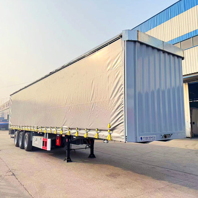 Curtain Side Trailer Curtainsider Dry Van Box Trailer Sliding Curtain Tarpaulin Semi Trailer fo Sale supplier