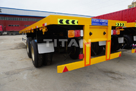 Double axle trailer bogie suspension semi flatbed trailer - TITAN VEHICLE supplier