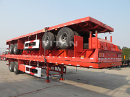 20 foot 2-axle Flatbed semi-trailer with twist locks  - TITAN VEHICLE supplier