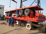 20 foot 2-axle Flatbed semi-trailer with twist locks  - TITAN VEHICLE supplier