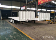 4 axle container trailer front wall flatbed semi trailer -TITAN VEHICLE supplier