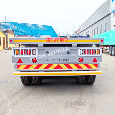 TITAN 40 Ft 3 Axle Container Transport Flatbed Truck Trailer Semi Trailer for Sale in Tanzania