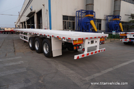 cargo ship vehicle equipment 40 ft. Flatbed Tridem axle Semi Trailer - TITAN VEHICLE supplier