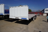4 axle 60ton heavy trailer truck 40ft container flatbed container semi trailer for kenya - TITAN VEHICLE supplier