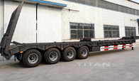 TITAN VEHICLE widely used low bed trailer 4 axle heavy duty low loader for sale supplier