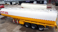 3 axles distribution fuel tanker trailer with four company compartment tank trailer for sale supplier