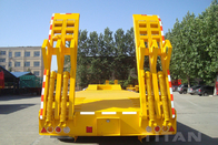 3 axles Low Bed Trailer for the transport of 75 ton and 45 ton machines for sale supplier