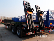 tri-axle low bed trailer 60 tons with heavy equipment transport trailer for sale supplier