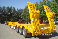 Semi-low Bed Trailer Tridem Axle Trailer with 60 tonne length 35 meters low bed trailer for sale supplier