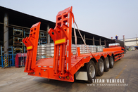 4 axles low bed trailer 100 ton with low bed trailer transporter for sale supplier