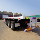 40 feet flatbed trailer 40ft 60 tons flat bed trailers cargo ship 40' flatbed container carrier trailer large 4 axles fl supplier