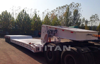 large machinery transportation detachable gooseneck 100ton low boy trailer 4 axles low bed trailer supplier