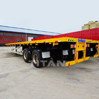 2 axle 40ft flatbed container transportation trailers supplier