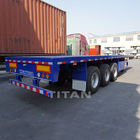 TITAN 40ft container trailer 3 axle flatbed trailer Flatbed container trailer truck for sale supplier