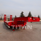 TITAN 2 axle lowbed semi trailer Low loader semi trailer hydraulic low bed trailer for sale supplier