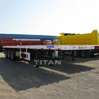 cargo flatbed trailers flatbed truck trailers with 3 axles flat decks trailer for sale supplier