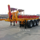 TITAN tipping equipment trailer container dump trailer 40 ton flatbed container trailer for sale supplier