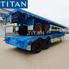 Hydraulic 2 axle  Lowbed 40 50 ton  low loaders  containers low bed semi Trailer supplier