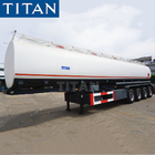 4 axle 40000/42000liters crude oil petrol tanker trailer gasoline trailer  fuel tank trailer supplier