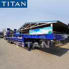 heavy load trailer 3 Axles 40 Ton Low Bed Semi Trailer Lowbed Trailer supplier
