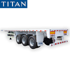 TITAN shipping 3 axle 40ft container transport flatbed semi trailer supplier