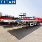 TITAN shipping 3 axle 40ft container transport flatbed semi trailer supplier