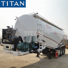 TITAN 60 Ton Bulk Cement Dry Powder Silo Air Compressor Cement Tank Bulker Trailer supplier