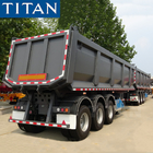 TITAN u shape HG60 steel black dump trailer hydraulic semi tipper trailer supplier