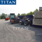 Titan 3 lines 6 axles low bed trailer with dolly heavy duty lowbed trailer supplier