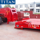 TITAN 4 Axles 150T Heavy Duty Hydraulic Detachable Gooseneck Lowboy Trailer for Sale supplier
