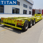 TITAN 3 lines 6 axles 150 ton gooseneck detachable excavator steering trailer lowboy trailer supplier