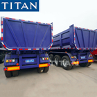 TITAN 3 Axis 60 Ton Self Unloading Rear Dump Semi Trailer With Hydraulic Jack supplier