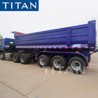 TITAN 3 Axis 60 Ton Self Unloading Rear Dump Semi Trailer With Hydraulic Jack supplier