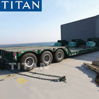 TITAN factory price 3 axles heavy duty hydraulic 60/80 tons split removable gooseneck lowboy truck trailer for sale supplier
