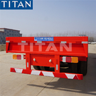 TITAN 3 Axles Container Carrier Flat Bed/Deck/Body/Top Truck Semi Trailer for Sale supplier