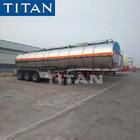 TITAN 3 axles stainless aluminum steel fuel tanks trailer for sale supplier