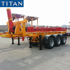 TITAN 20/40ft container rear dump chassis semi trailer for sale supplier