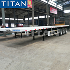 TITAN 3 axle 45/48ft platform shipping semi flatbed trailers for sale near me supplier