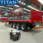 TITAN 40ft flatbed flat deck 3 axle china semi trailer for sale supplier