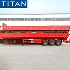 TITAN 3 axle 50 ton dry cargo platform side wall semi trailers price supplier