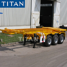 TITAN tri axle 20/40ft  shipping container chassis trailer price supplier