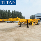 TITAN 2 axle 20/40ft container skeleton chassis trailer for sale supplier