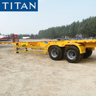 TITAN 2 axle 20/40ft container skeleton chassis trailer for sale supplier
