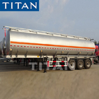 TITAN 3 axle aluminum fuel oil box tanker trucks trailer for sale supplier