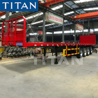 TITAN 4 axle 40-60 ton truck with platform flatbed logistics trailer supplier