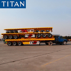 TITAN 3 axle 40/48 foot high bed flatbed semi trailer for sale supplier