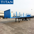 TITAN tri axle wood transport semi trailer with stake hole for sale supplier