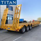 TITAN 3 axle step drop deck low loader lowbed trailer for sale supplier