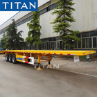 TITAN tridem axle flat top high bed flatbed car trailers for sale supplier